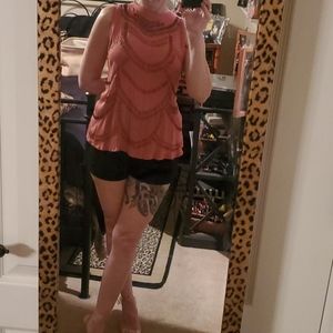 VINTAGE FREE PEOPLE Beaded Open back Top Size Small